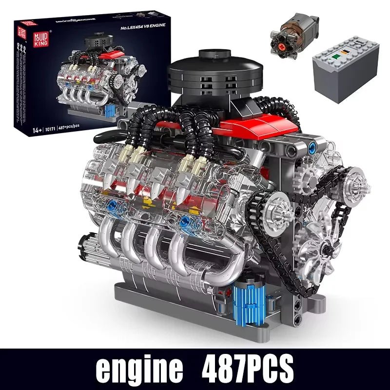Mould King 10171 - Motorized V8 Engine Building Kit