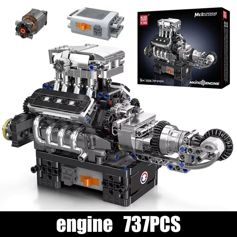 Mould King 10206 MCL Sport Car - Motorized V8 Engine Building Kit