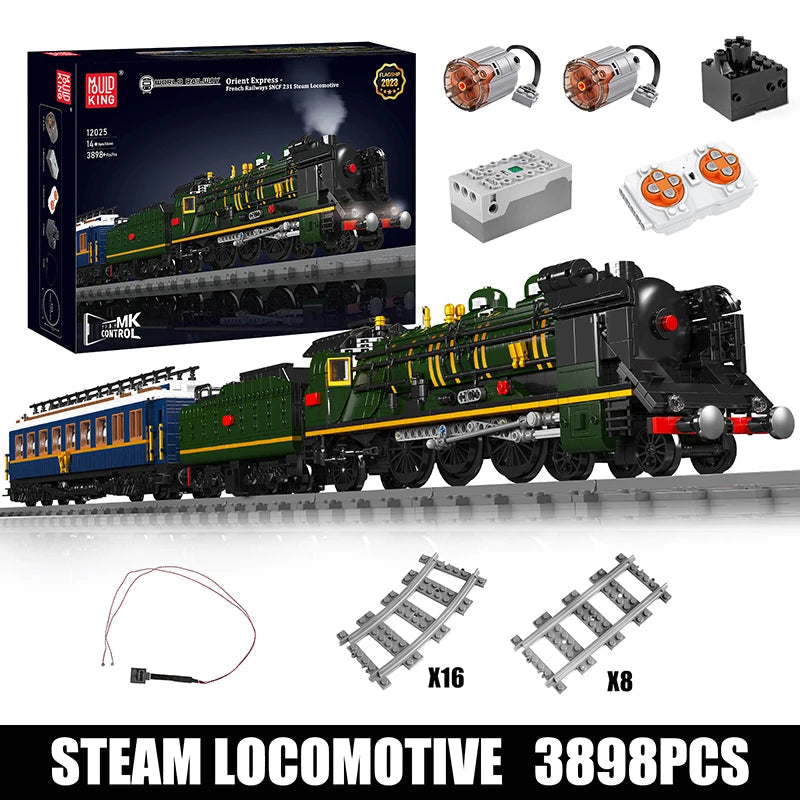 Mould King 12025 SNCF 231 Steam Locomotive - Motorized Building Blocks Set