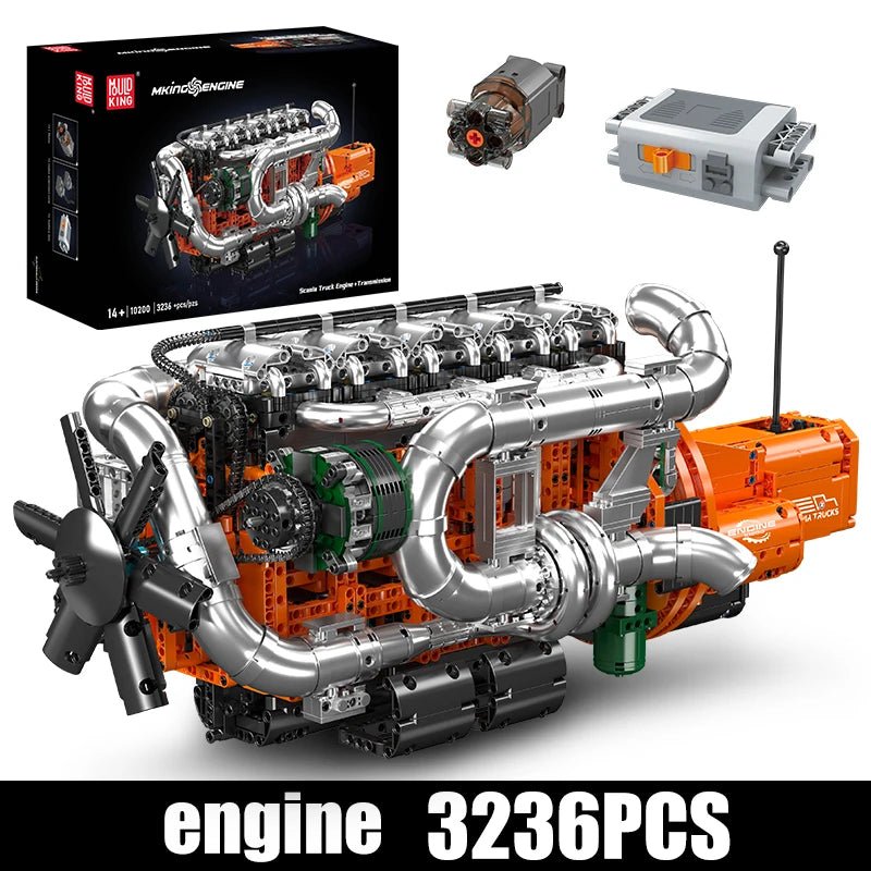 Mould King 10200 Motorized Truck Engine - Technical Building Kit