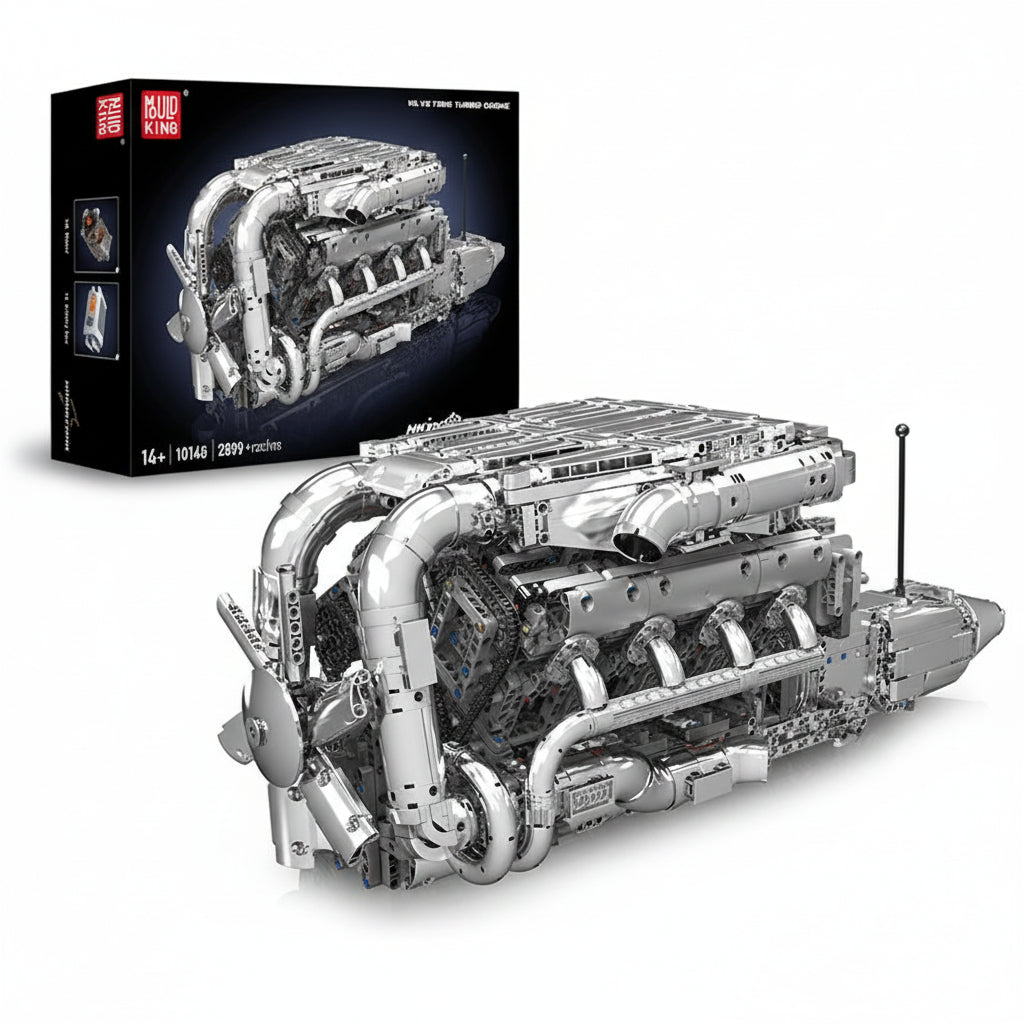 Mould King 10168 V8 Tmin-Turbo Engine