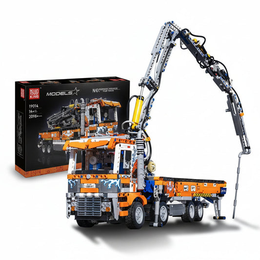 Mould King 19014 Pneumatic Concrete Pump Truck