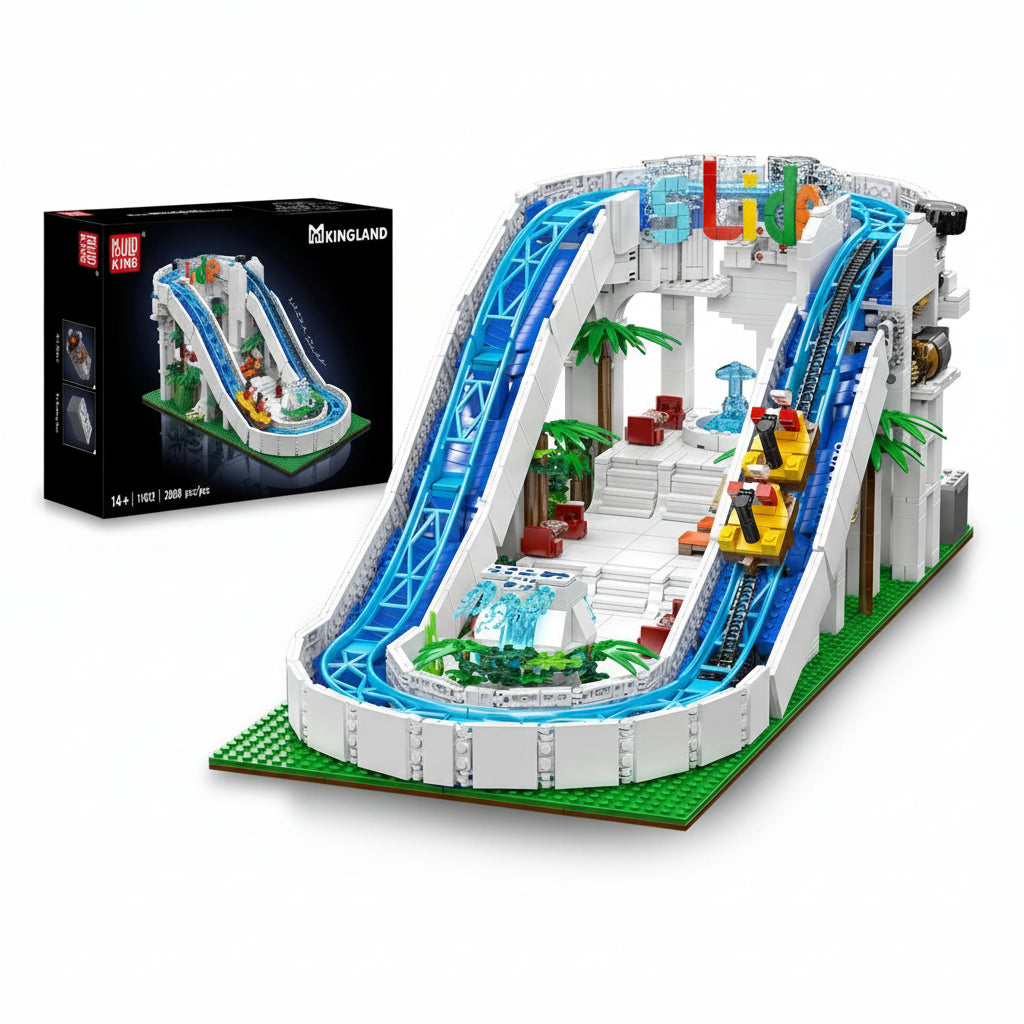 Mould King 11021 - Motorized Water Slide Roller Coaster Building Set