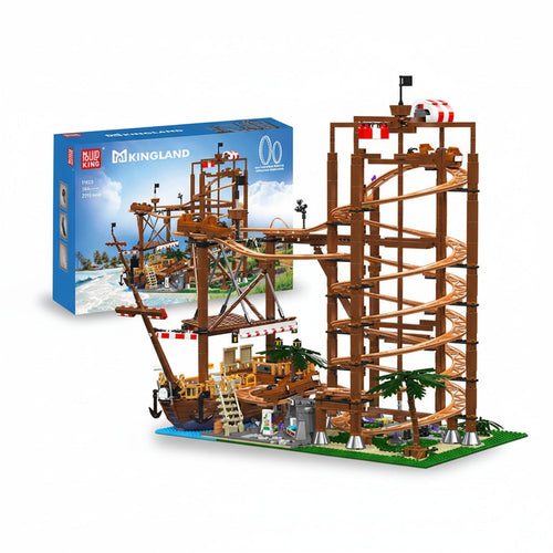 Mould King 11013 - Motorized Double Helix Roller Coaster Building Set