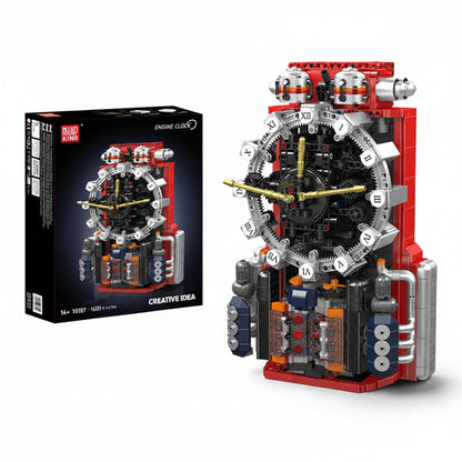 Mould King 10187 Motorized Engine Clock - Technical Building Kit