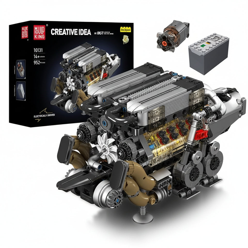 Mould King 10131 W16 Engine Supercar - Motorized Building Blocks