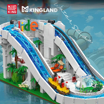 Mould King 11021 - Motorized Water Slide Roller Coaster Building Set