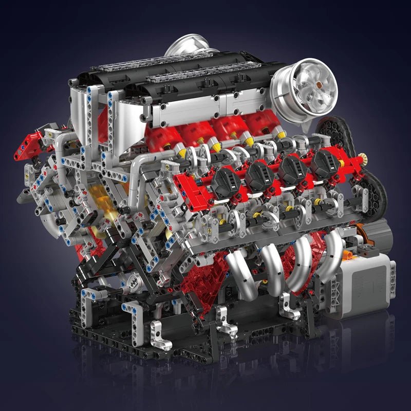 Mould King 10130 F488 Supercar V8 Engine