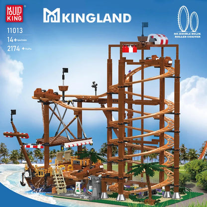 Mould King 11013 - Motorized Double Helix Roller Coaster Building Set