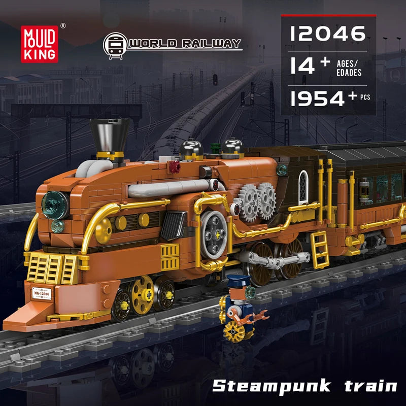 Mould King 12046 Steampunk RC Train - Building Block Set