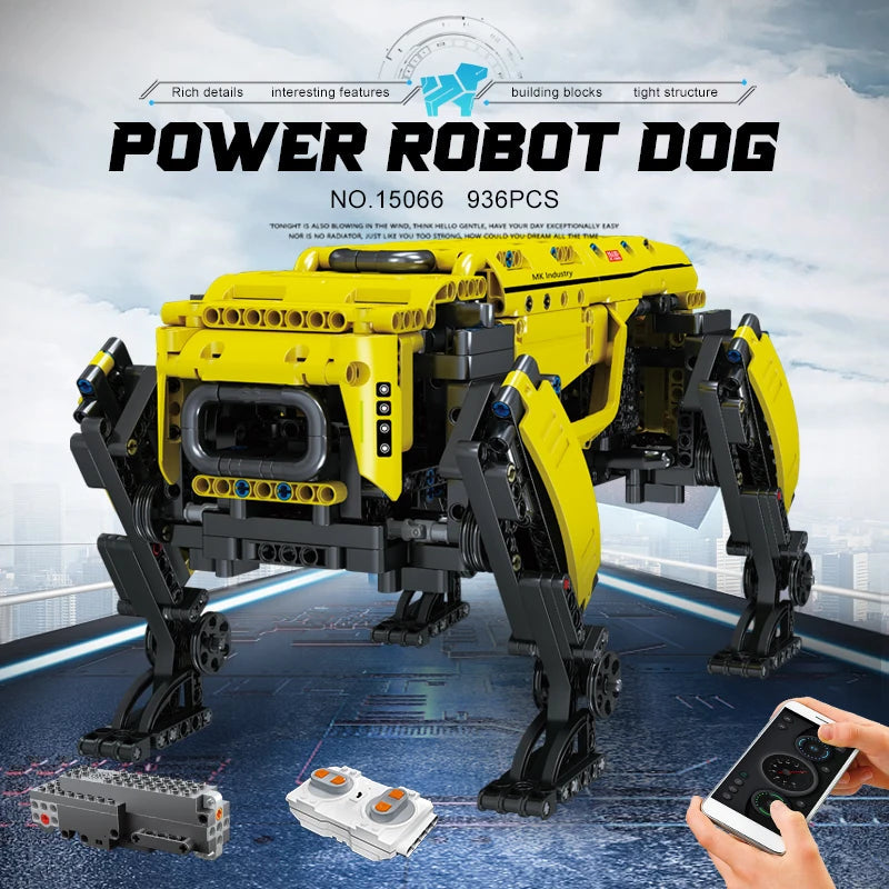 Mould King 15066/15075 AlphaDog Robot - Motorized Technical Building Blocks