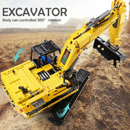 Mould King MOC-2513 Motorized Excavator - RC Building Block Kit
