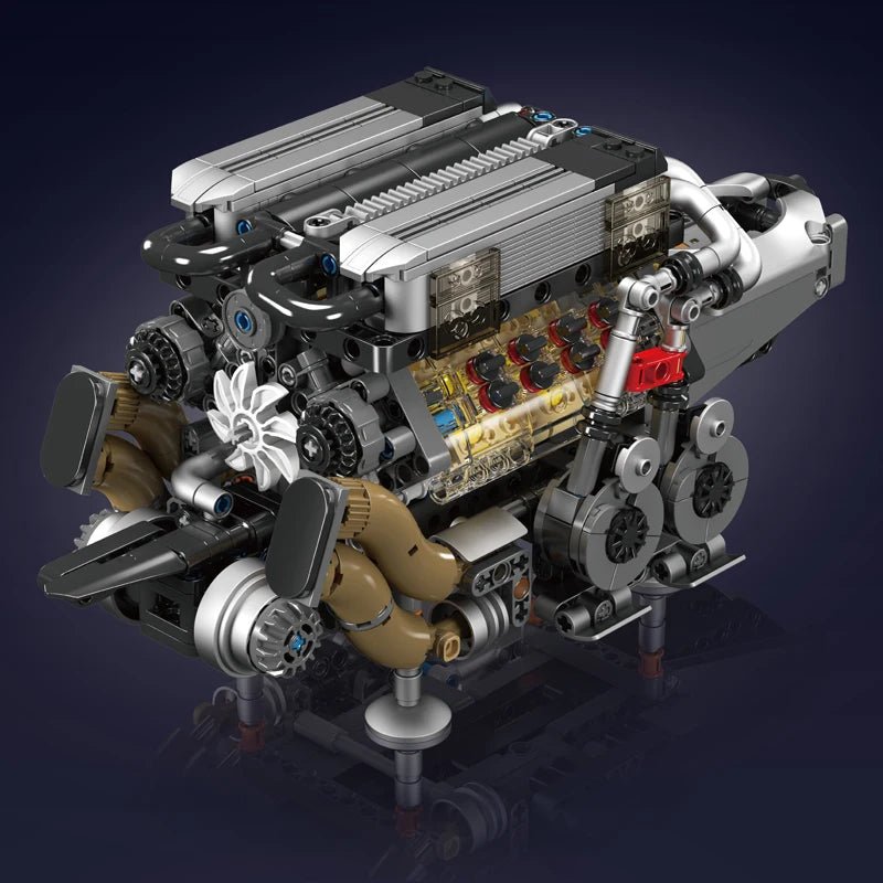 Mould King 10131 W16 Engine Supercar - Motorized Building Blocks