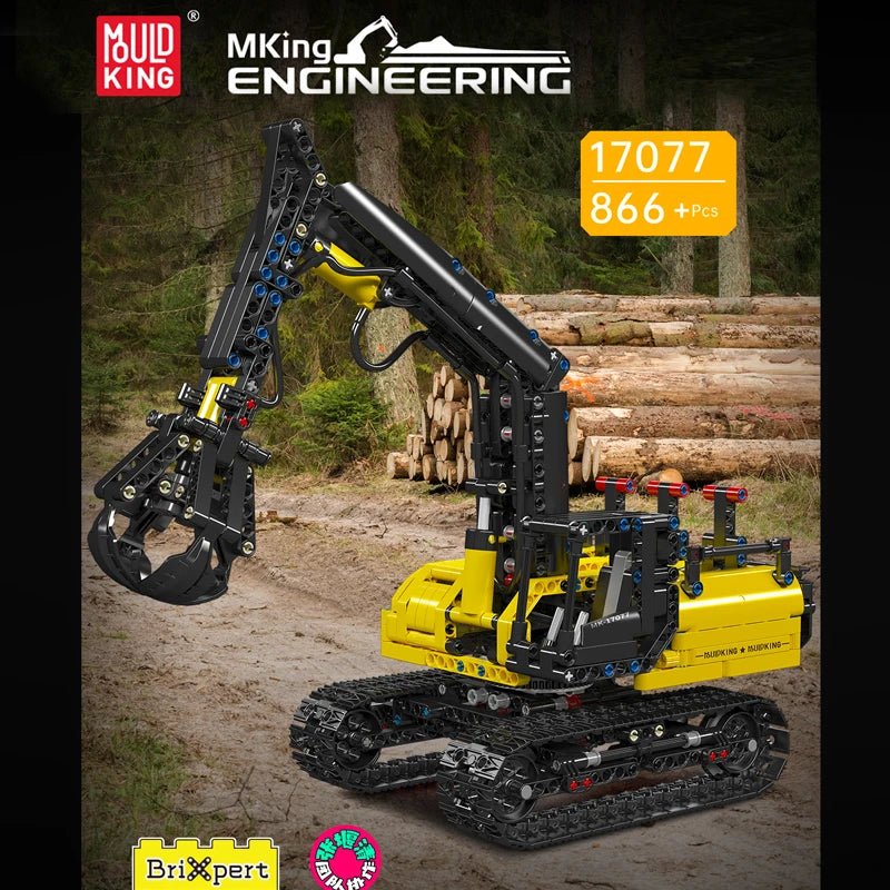 Mould King 17077 Hydraulic Log Grapple Engineering Truck Building Blocks