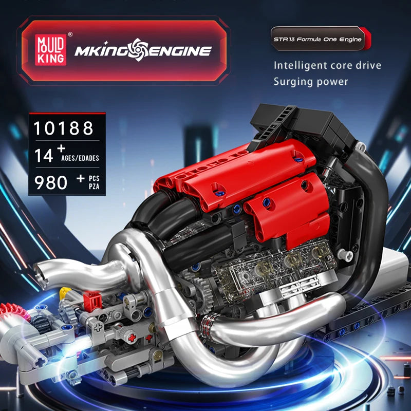 Mould King 10188 STR 13 F1 Engine - Technical Building Block Set