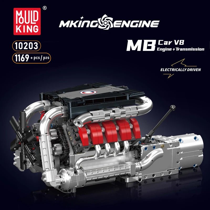 Mould King 10203 V8 Engine - Technical Building Block Set