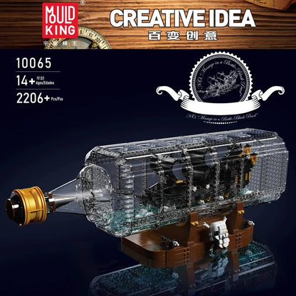 Mould King 10067 Black Pearl in a Bottle - Pirate Ship Building Set
