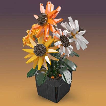 Mould King 24111 Sunflower Bouquet - Building Block Flower Set