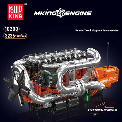 Mould King 10200 Motorized Truck Engine - Technical Building Kit