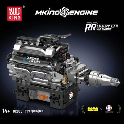Mould King 10205 RR V12 Engine Car