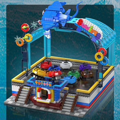 Mould King 11018 Amusement Park - Motorized Roller Coaster Building Set