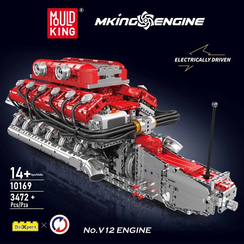 Mould King 10169 V12 Engine - Technical Building Block Set