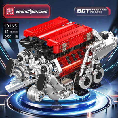 Mould King 10163 BGT Supercar - Motorized Building Blocks Kit