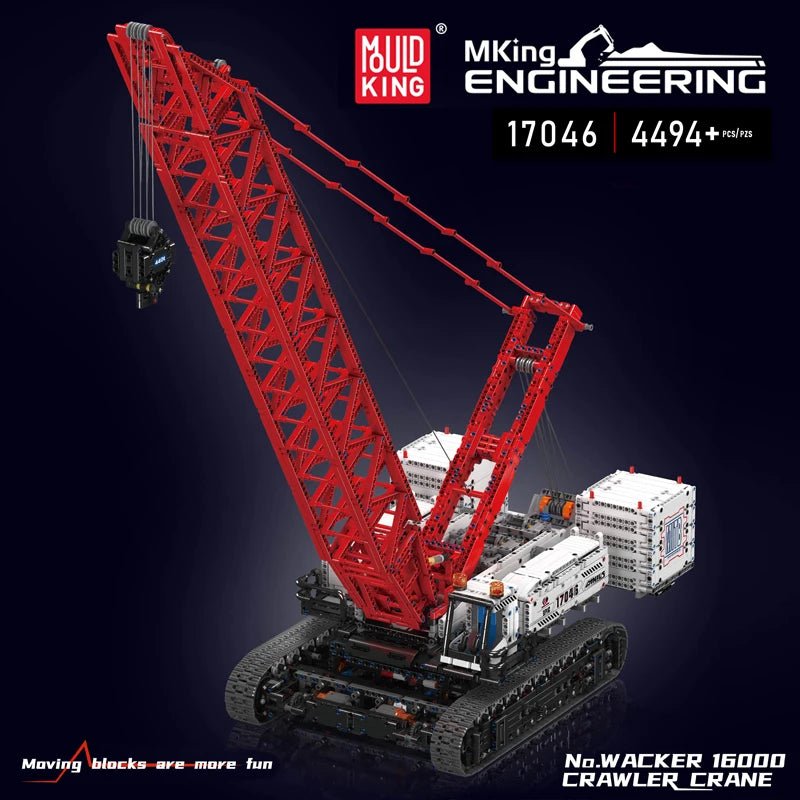 Mould King 17046 RC Wacker 16000 Crawer Crane - Building Kit