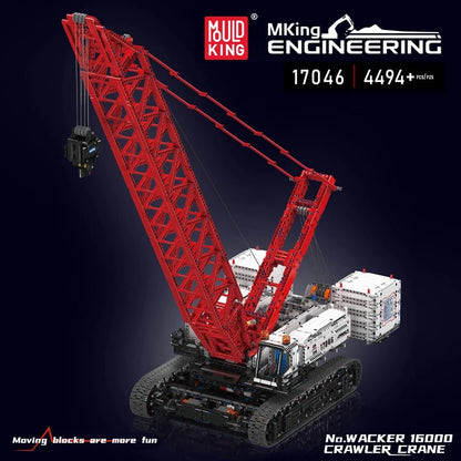 Mould King 17046 RC Wacker 16000 Crawer Crane - Building Kit