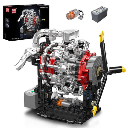 Mould King 10211 - Motorized Radial Aviation Engine Building Set
