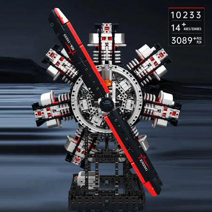 Mould King 10233 Motorized Aviation Engine - Building Block Set