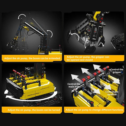 Mould King 17077 Hydraulic Log Grapple Engineering Truck Building Blocks