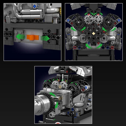 Mould King 10205 RR V12 Engine Car
