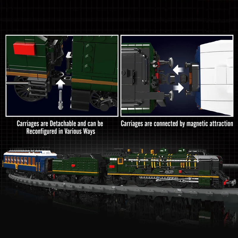 Mould King 12025 SNCF 231 Steam Locomotive - Motorized Building Blocks Set