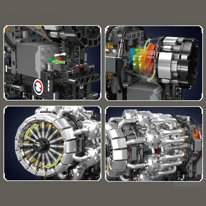 Mould King 10216 Motorized Turbojet Engine