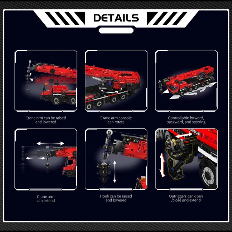 Mould King LTM 1110 Crane - RC Technical Building Blocks