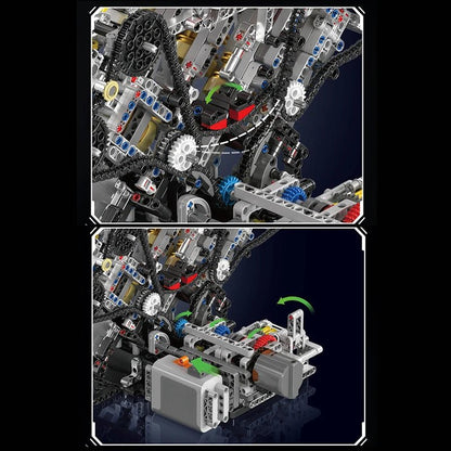 Mould King 10219 F488 Supercar - Motorized V8 Engine Building Kit