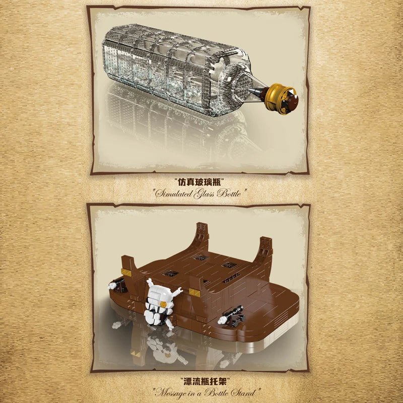 Mould King 10067 Black Pearl in a Bottle - Pirate Ship Building Set