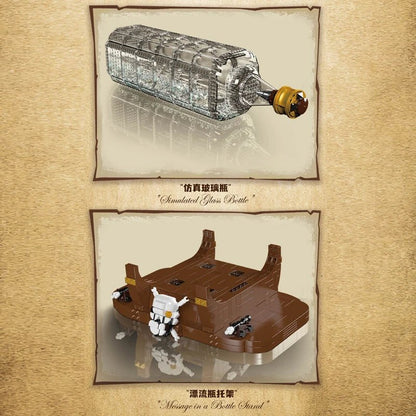 Mould King 10067 Black Pearl in a Bottle - Pirate Ship Building Set
