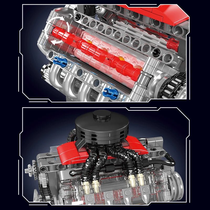 Mould King 10171 - Motorized V8 Engine Building Kit