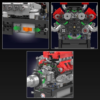 Mould King 10204 V8 Racing Engine