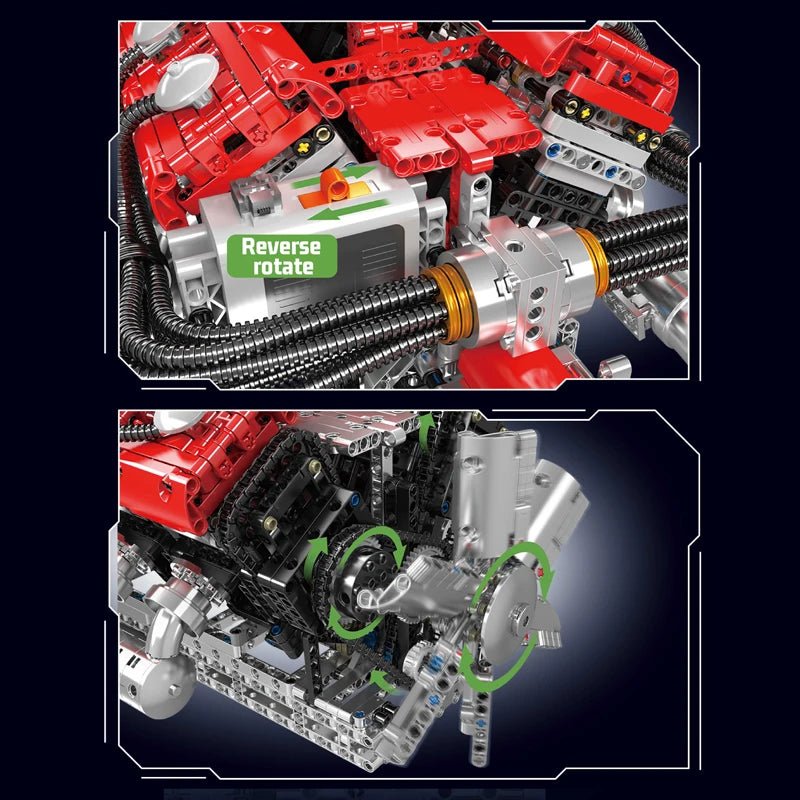 Mould King 10169 V12 Engine - Technical Building Block Set
