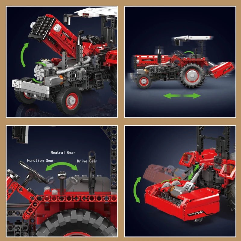 Mould King 17064 RC Motorized Agricultural Tractor Building Set