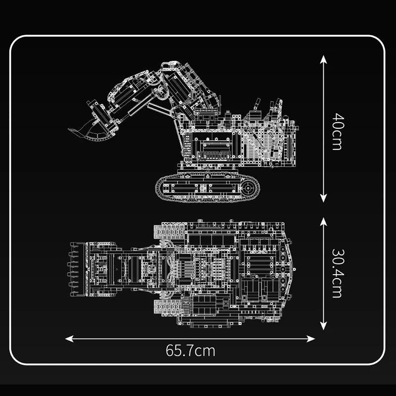 Mould King 17070 17071R 9800 RC Excavator - Technic Building Blocks Set