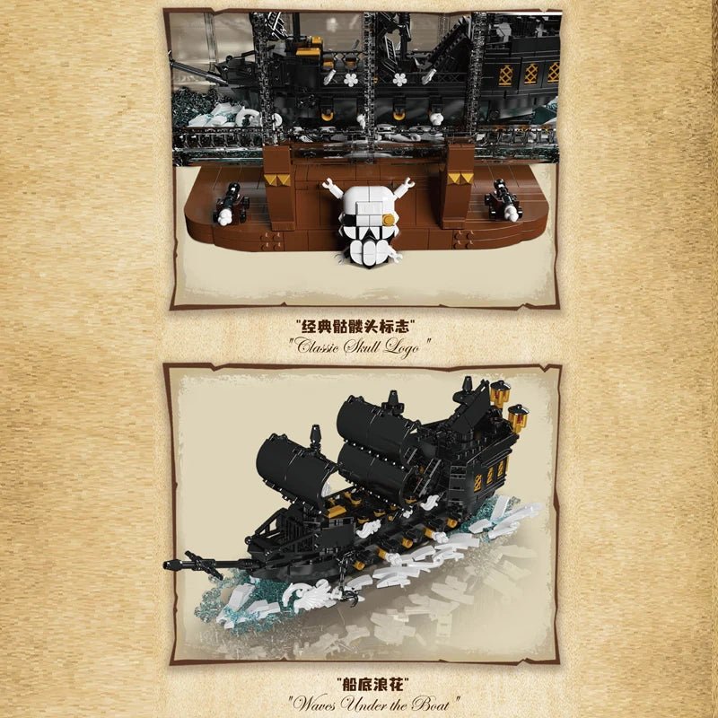 Mould King 10067 Black Pearl in a Bottle - Pirate Ship Building Set