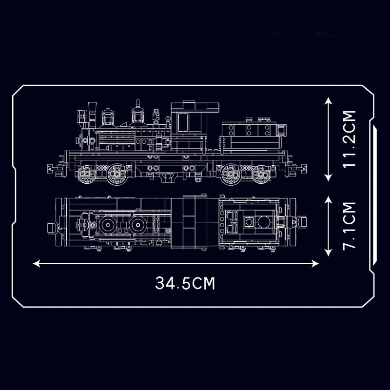 Mould King 12032 RC Shay Steam Locomotive - Building Blocks Kit