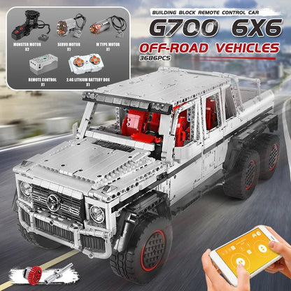 Mould King 13061 - RC Motorized G63 6x6 Building Block Car
