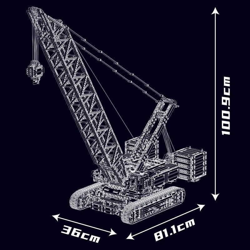 Mould King 17046 RC Wacker 16000 Crawer Crane - Building Kit