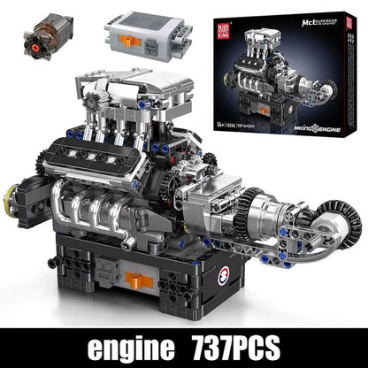 Mould King 10206 MCL Sport Car - Motorized V8 Engine Building Kit