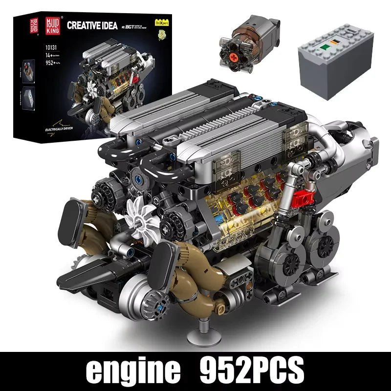 Mould King 10131 W16 Engine Supercar - Motorized Building Blocks